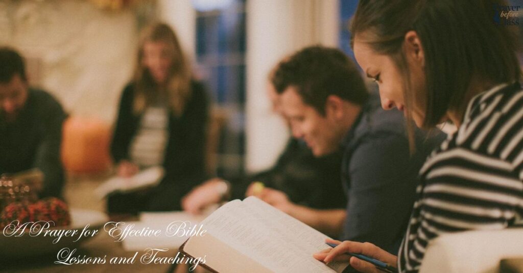 A Prayer for Effective Bible Lessons and Teachings