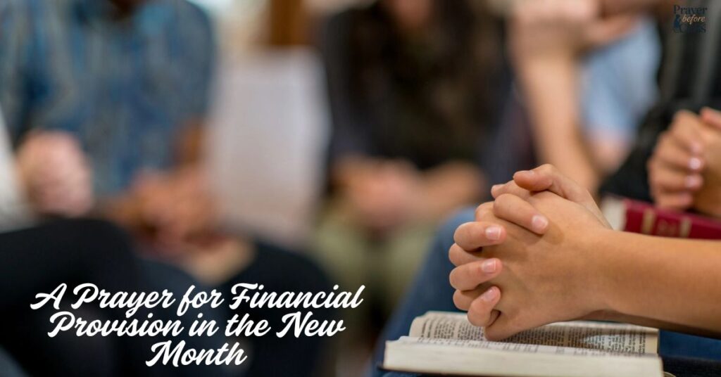 A Prayer for Financial Provision in the New Month