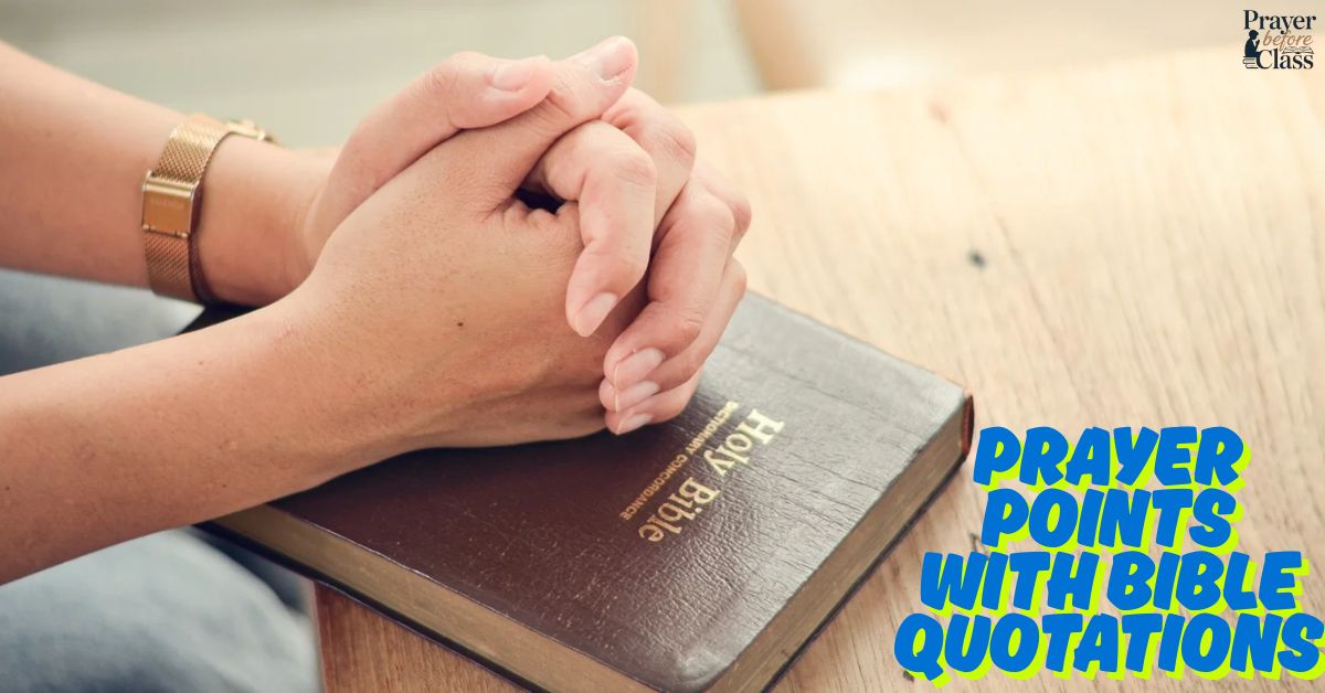 Prayer Points With Bible Quotations