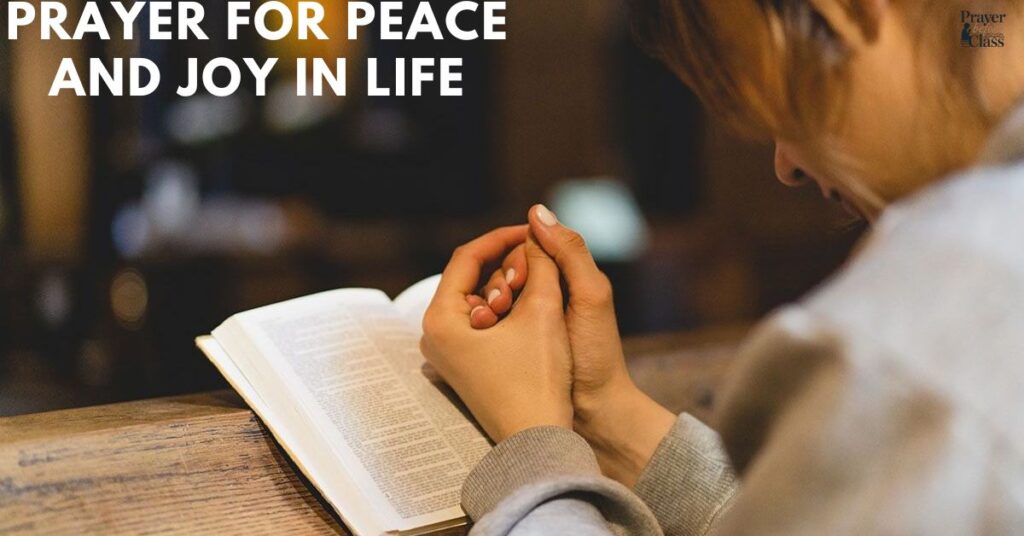 Prayer for Peace and Joy in Life